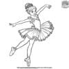 Realistic Ballerina Coloring Pages