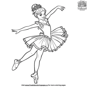 Realistic Ballerina Coloring Pages