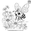 Buzzing Honey Bee Coloring Pages