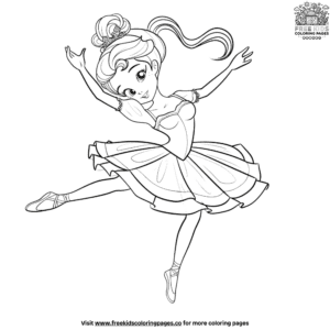 Easy ballerina coloring pages