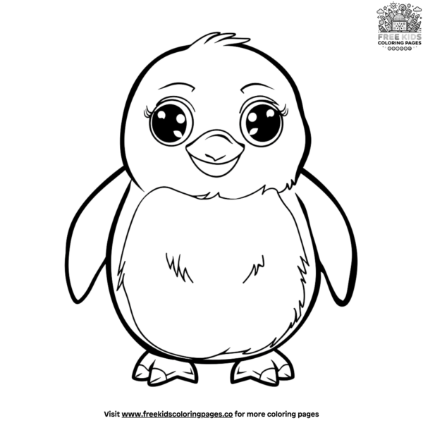 Charming Kawaii Penguin Coloring Pages: Cute and Fun