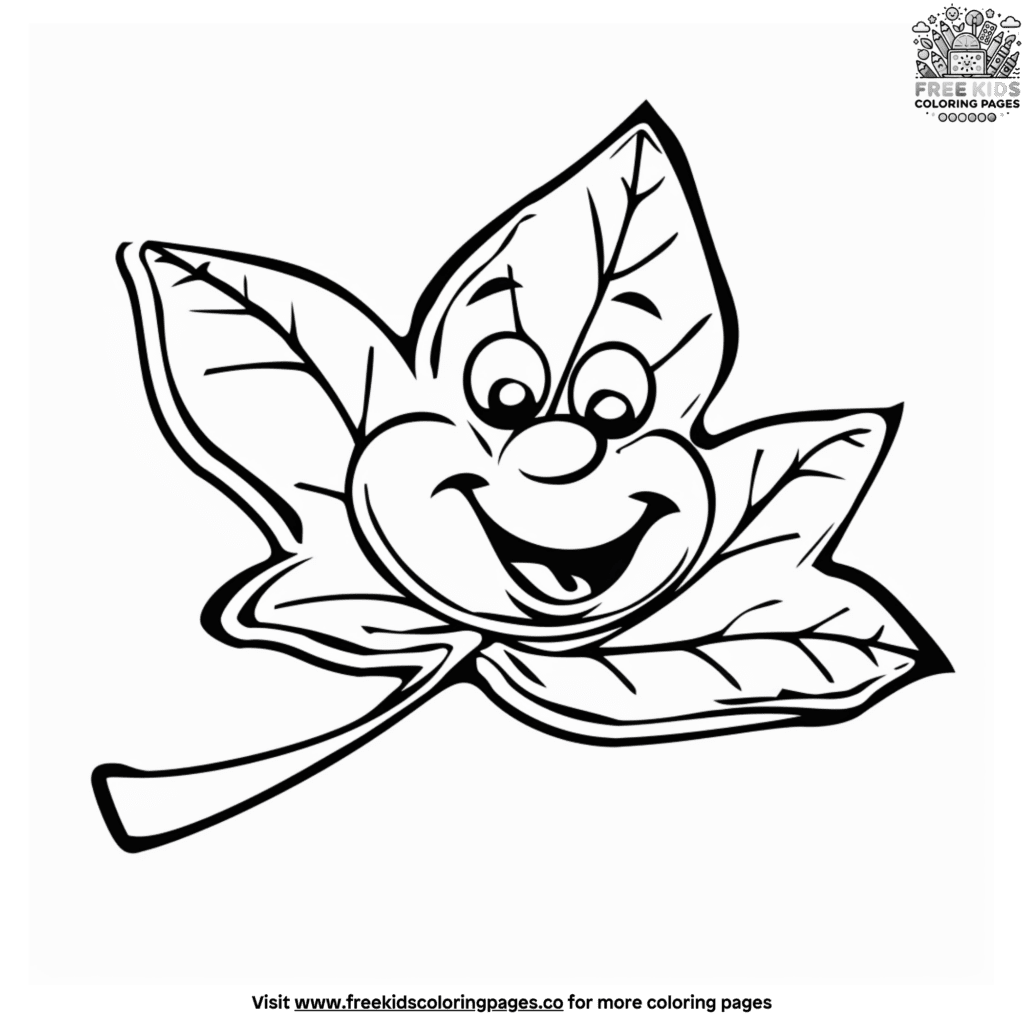 Preschool leaf coloring pages