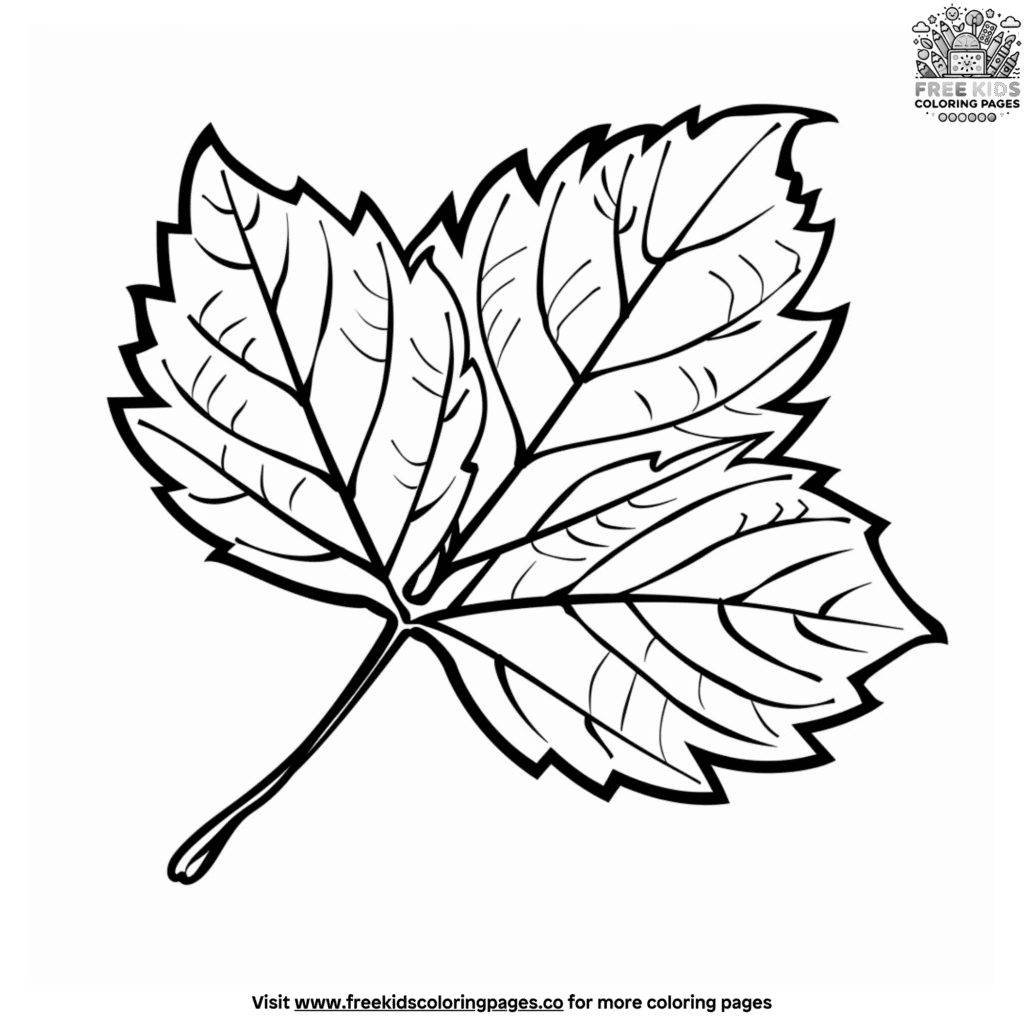 Preschool leaf coloring pages