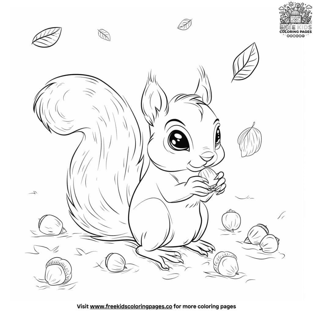 Toddler fall coloring pages