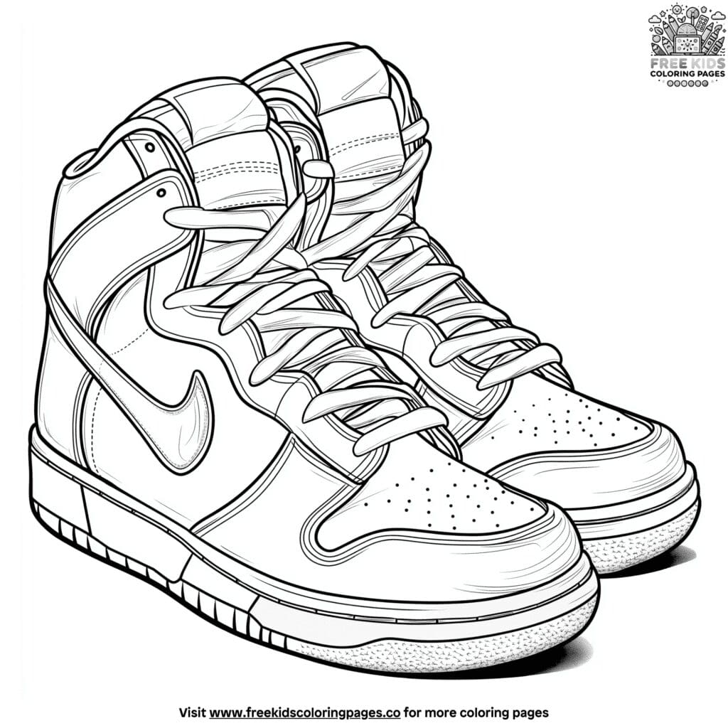 Trendy Nike Shoe Coloring Pages