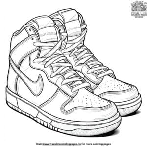 Chic Nike Shoe Coloring Pages