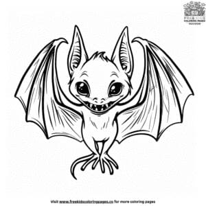 Scary Bat Coloring Pages