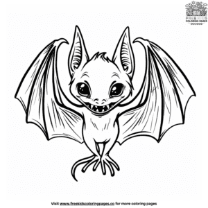 Scary bat coloring pages