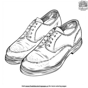 Classic vintage shoe coloring pages