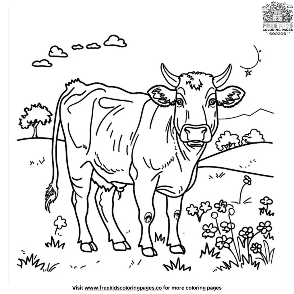 Cool farm animal coloring pages for kids