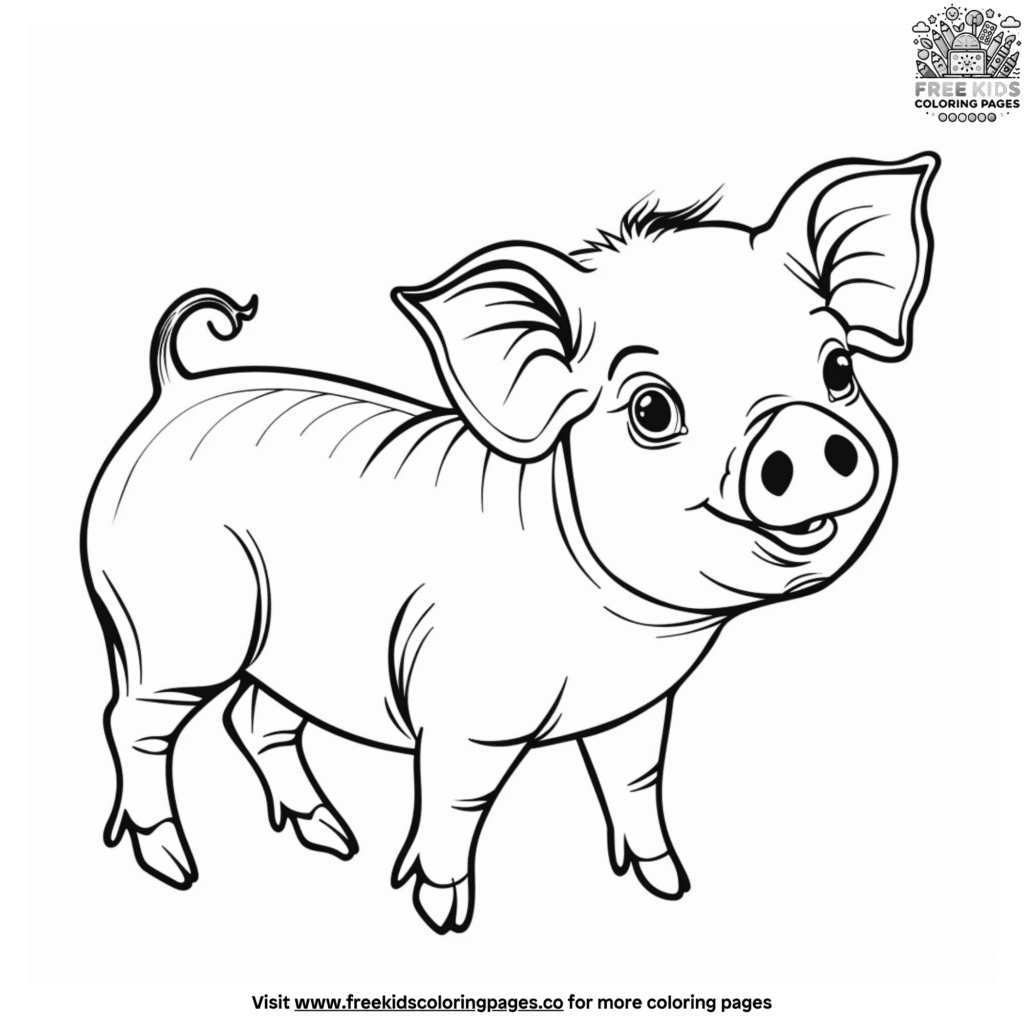 Cool farm animal coloring pages for kids