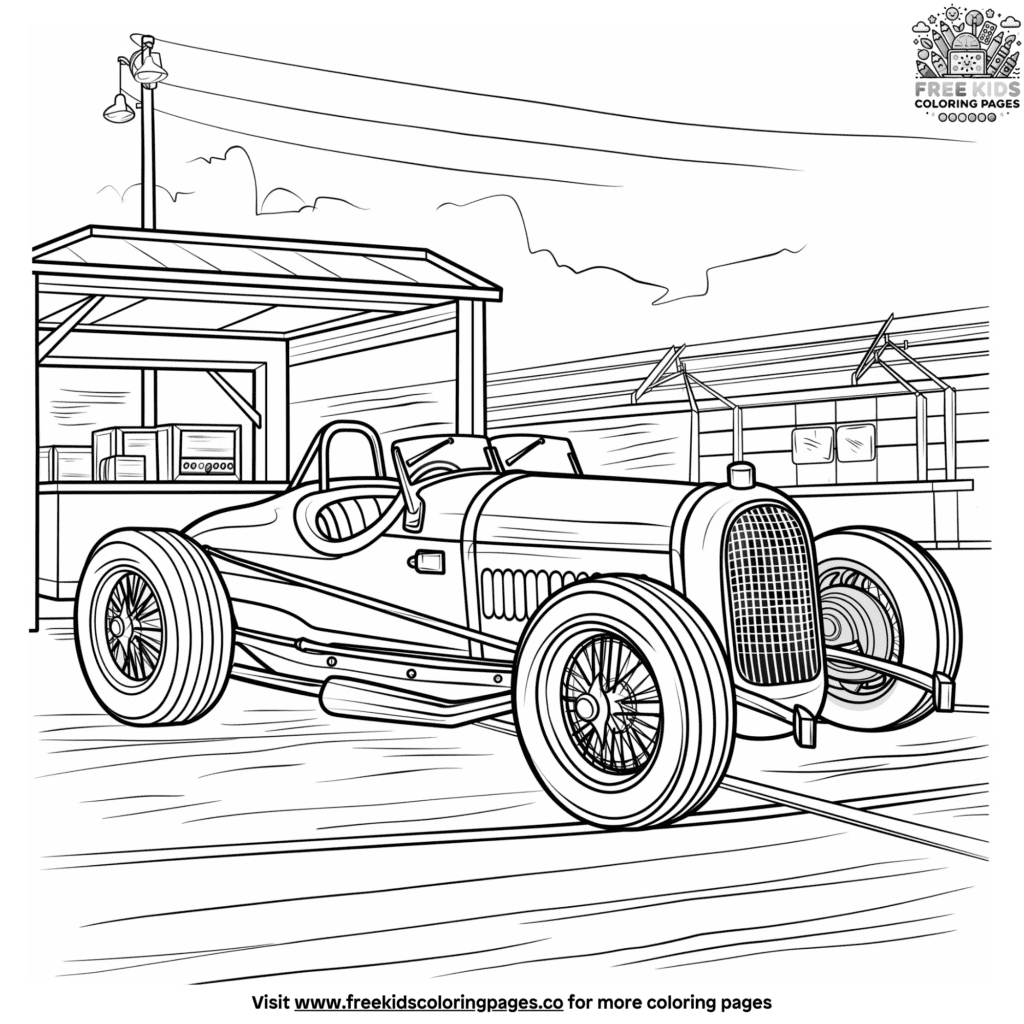 Cool race car coloring pages