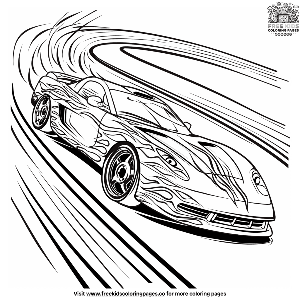 Cool race car coloring pages