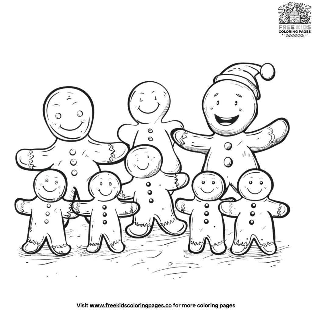 Creative blank gingerbread man coloring pages