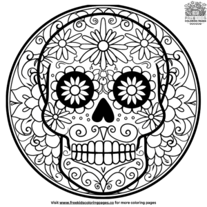 Creative día de los muertos coloring pages