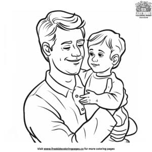 Heartfelt Father's Day Cards Coloring Pages