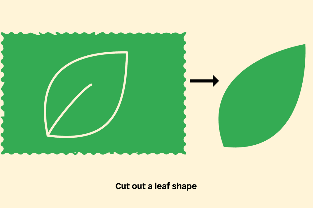 Cut out a leaf shape