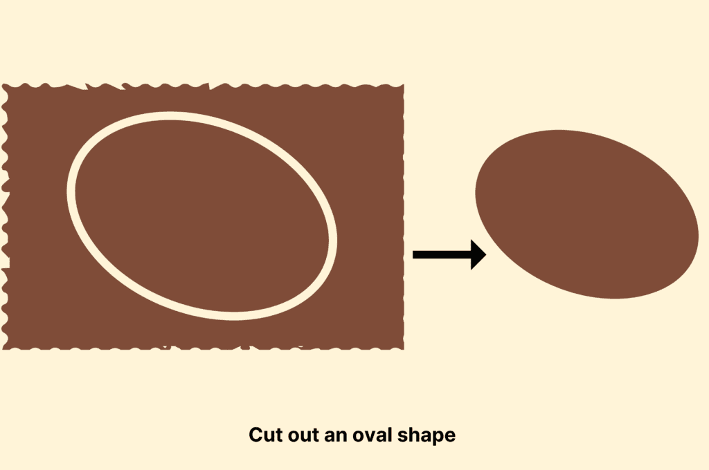 Cut out an oval shape for your snail craft