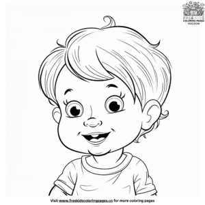 Cute baby coloring pages for kids