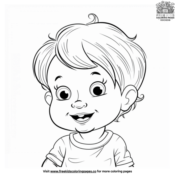 Cute Baby Coloring Pages For Kids