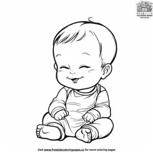 Charming Baby Coloring Pages For Kids