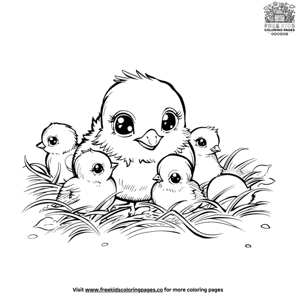 Cute baby farm animal coloring pages