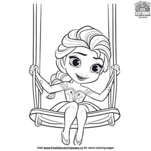 Cute Elsa Coloring Pages