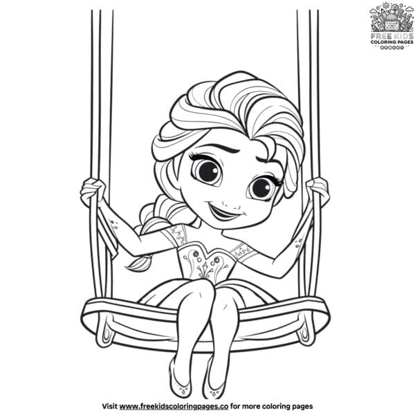 Cute elsa coloring pages