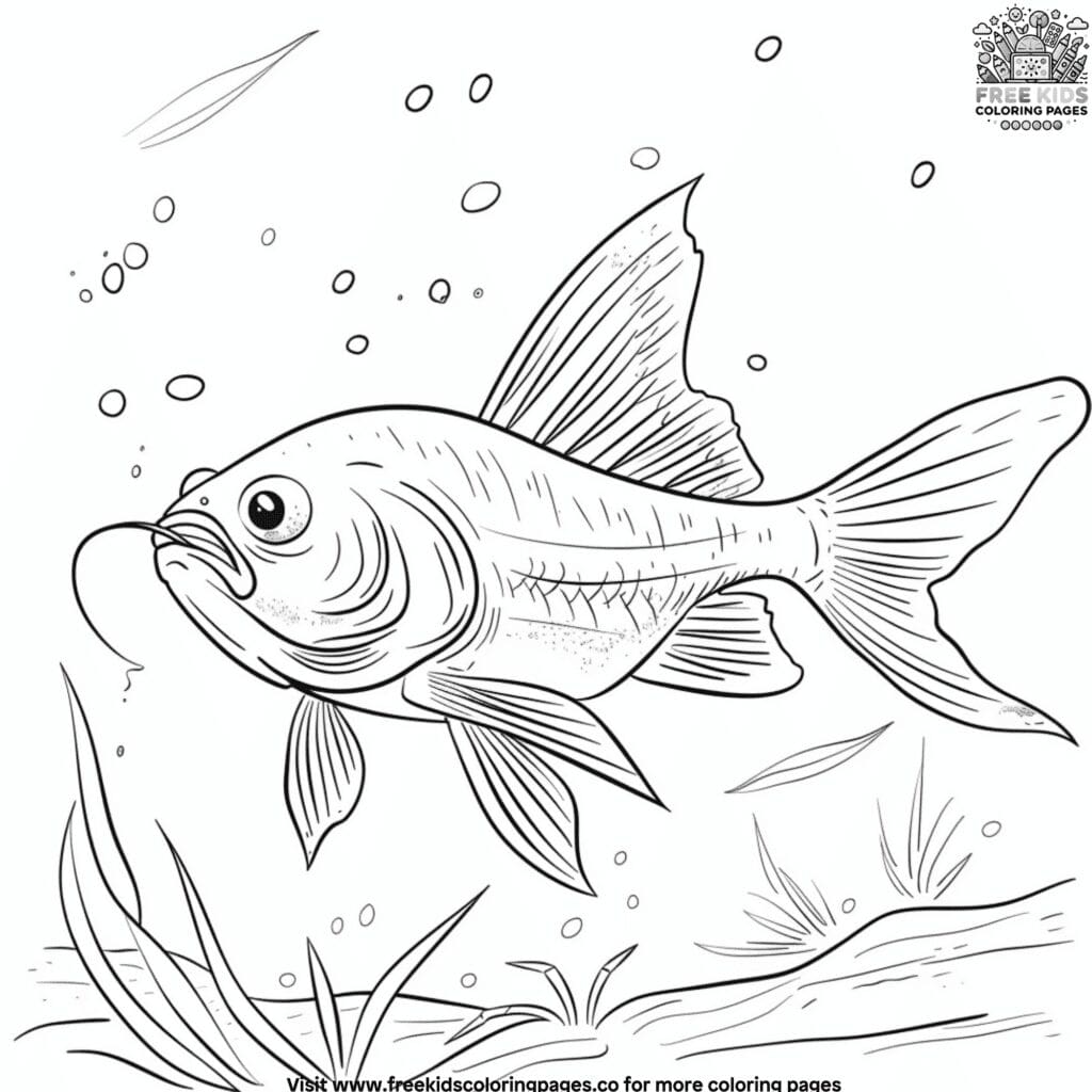 Cute tropical fish coloring pages