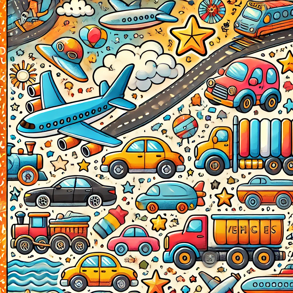 Vehicle Coloring Book - Free Kids Coloring Pages