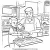 Father's Day Meal Coloring Pages