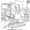 Father's Day Breakfast Coloring Page