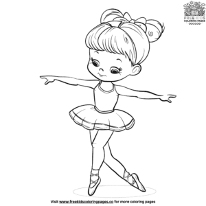 Cute ballerina coloring pages