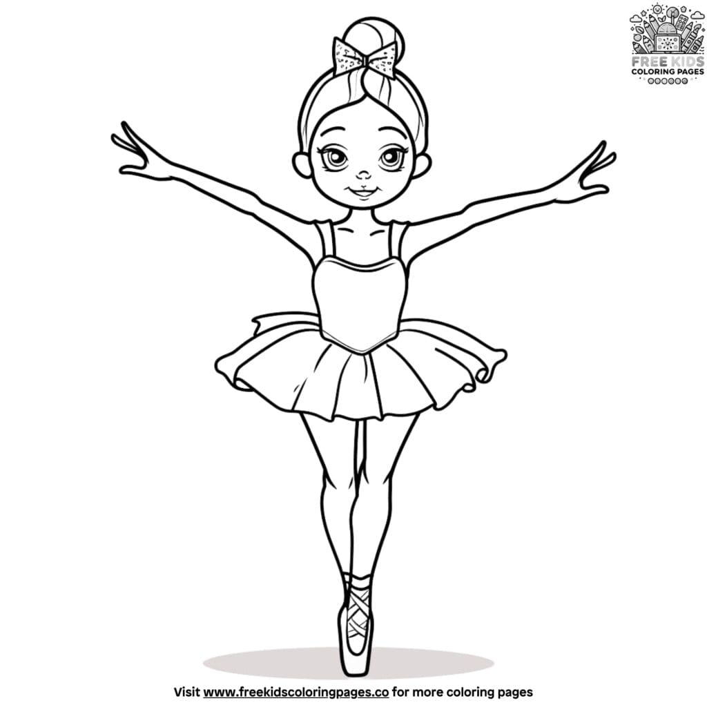 Cute ballerina coloring pages