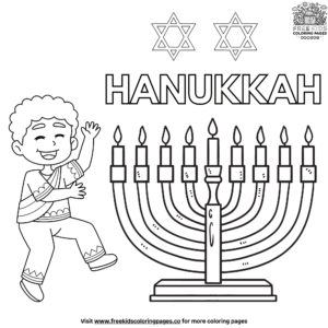 Delightful Kindergarten Hanukkah Coloring Pages