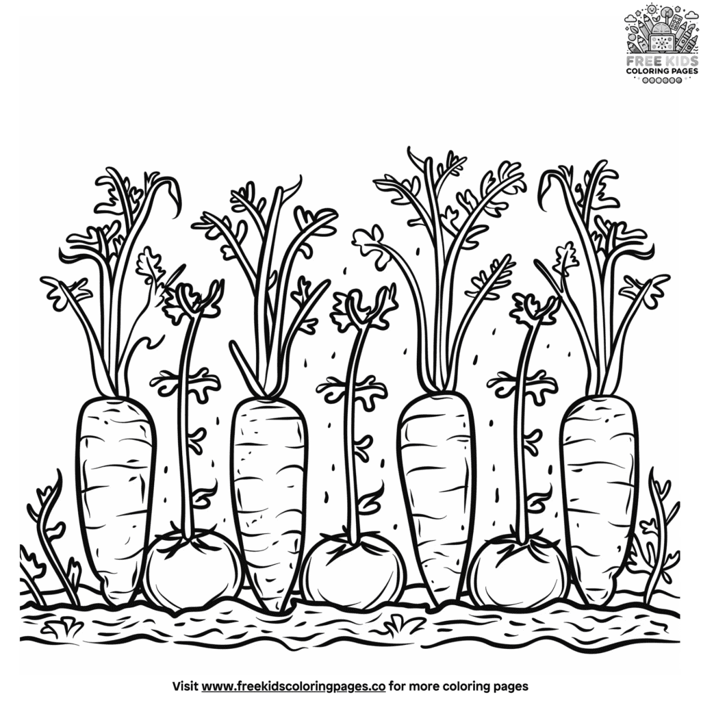 Vegetable garden coloring pages