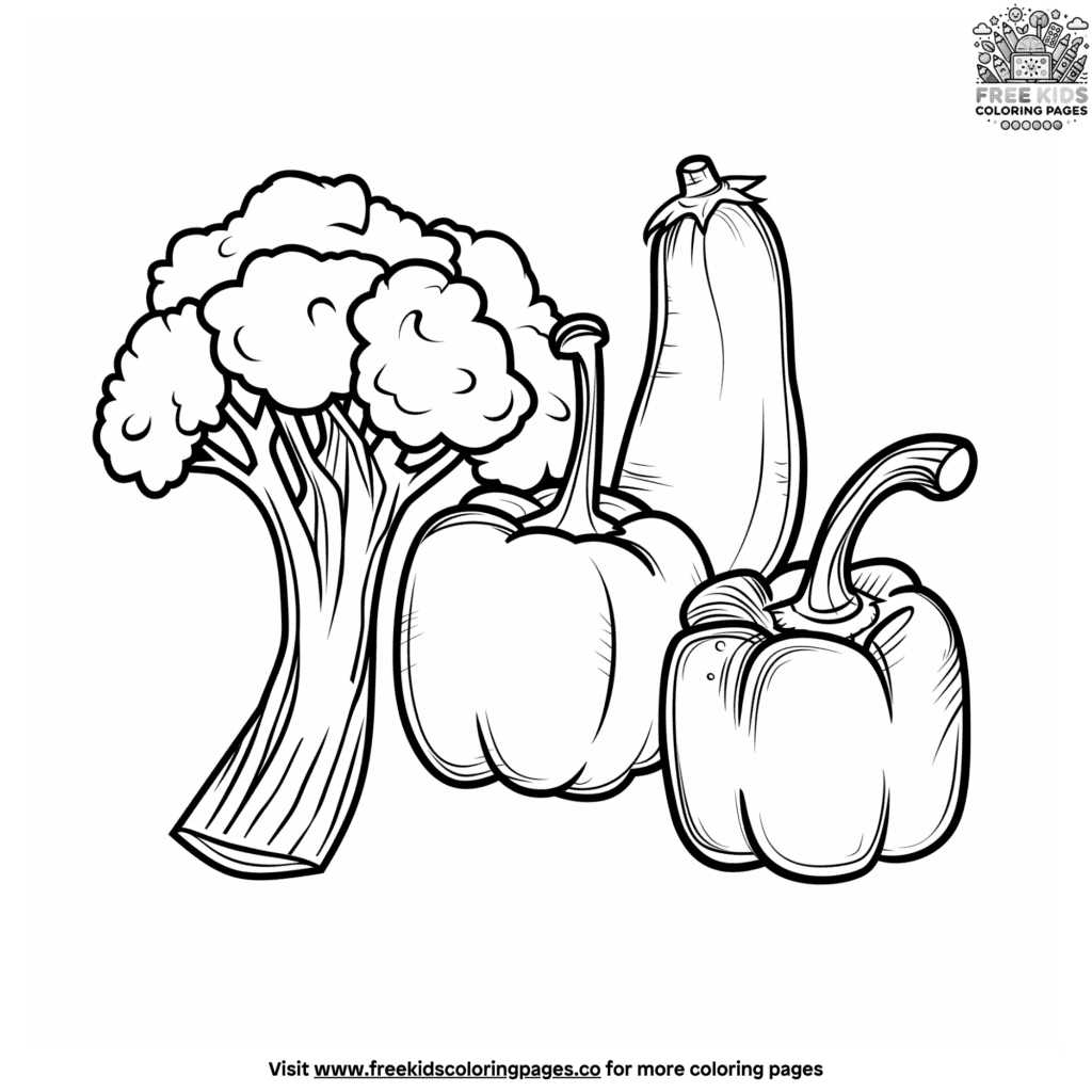 Vegetable garden coloring pages