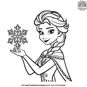 Easy Elsa Coloring Pages