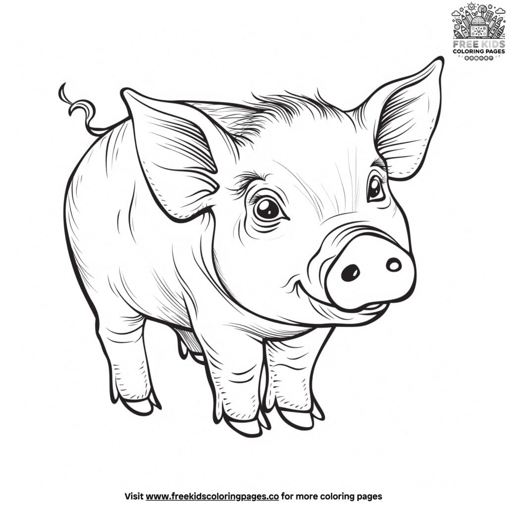 Delightful farm animal coloring pages