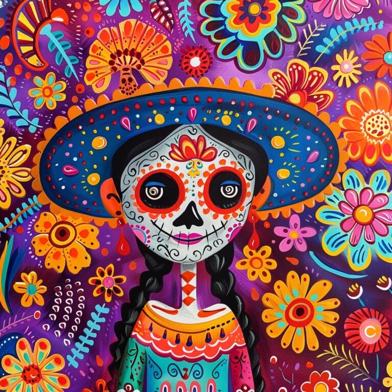 Día de los muertos coloring pages