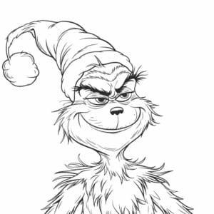 Easy Grinch Coloring Pages