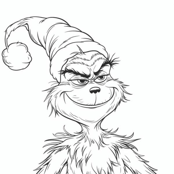 Easy grinch coloring pages