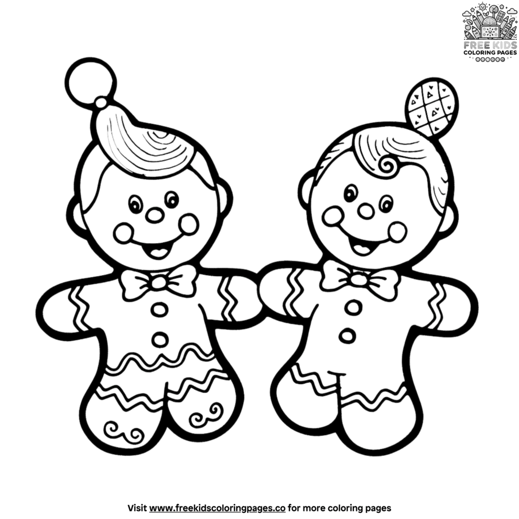 Educational preschool gingerbread man coloring page