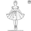 Black Ballerina Coloring Pages