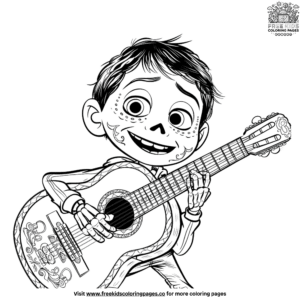 Coco día de los muertos coloring pages