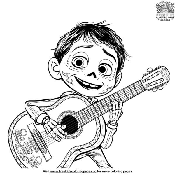 Coco día de los muertos coloring pages