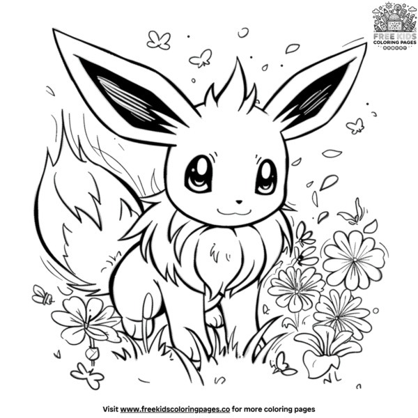 Enchanting eevee pokemon coloring pages