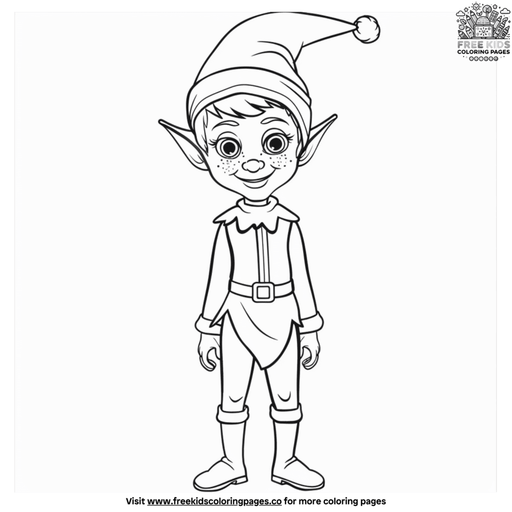 Elf on the shelf coloring pages