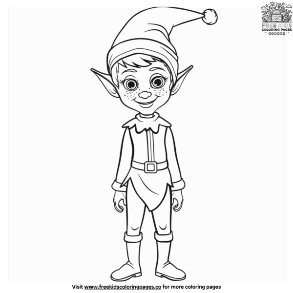 Elf on the shelf coloring pages