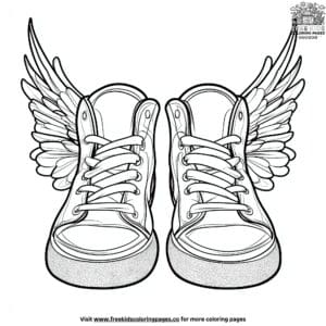 Enchanting Fantasy Shoe Coloring Pages